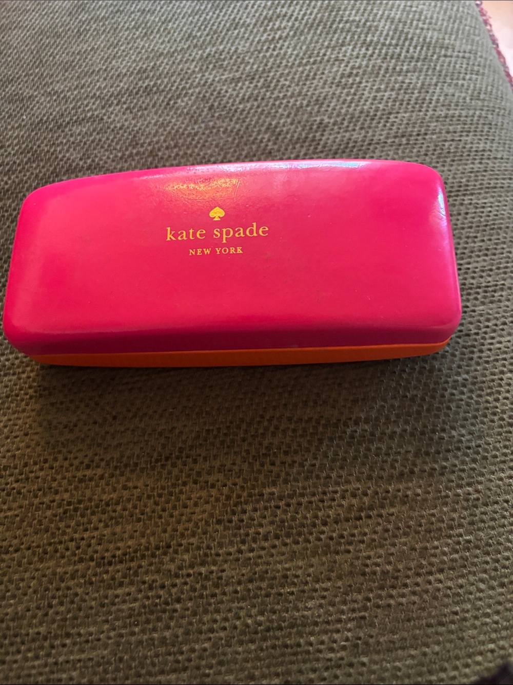 kate spade Hot Pink Eyeglass Case with Gold Logo